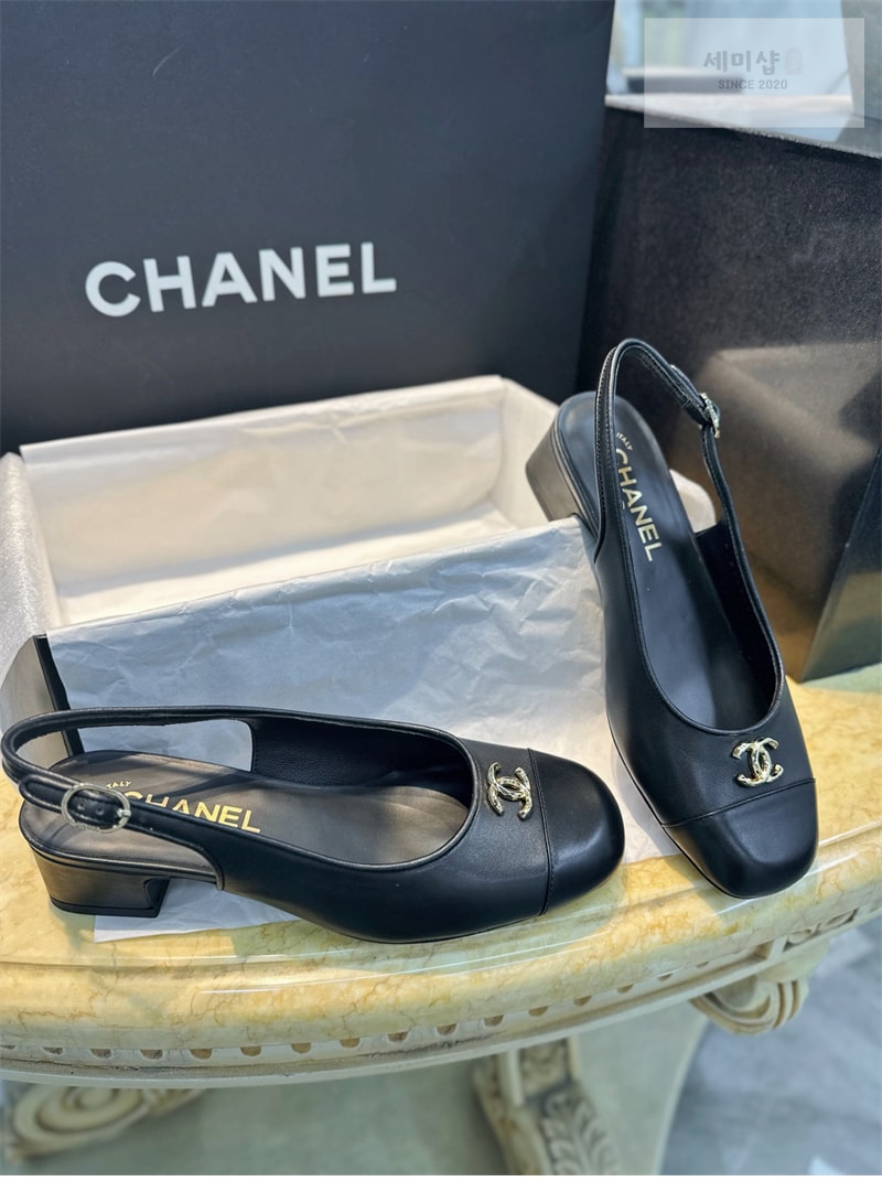 C H A N E L 샤넬 24A CC로고 슬링백 펌프스 신발 13번 이미지