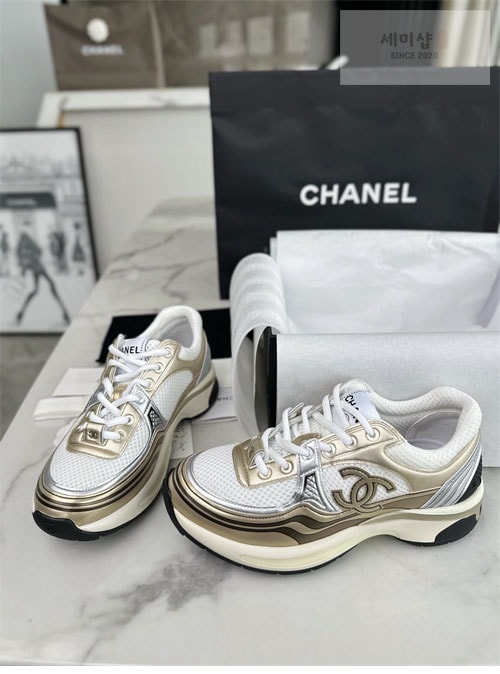 C H A N E L 샤넬 24C CC로고 크루즈 스니커즈 신발 14번 이미지