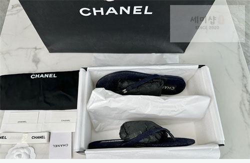 C H A N E L 샤넬 24S 데님 쪼리 샌들 신발 2번 이미지