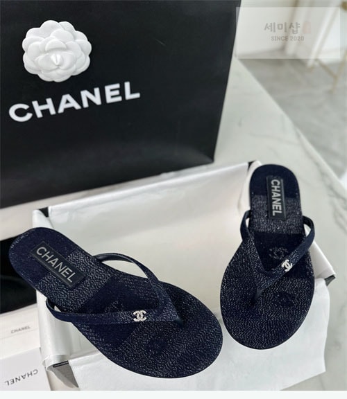 C H A N E L 샤넬 24S 데님 쪼리 샌들 신발 3번 이미지
