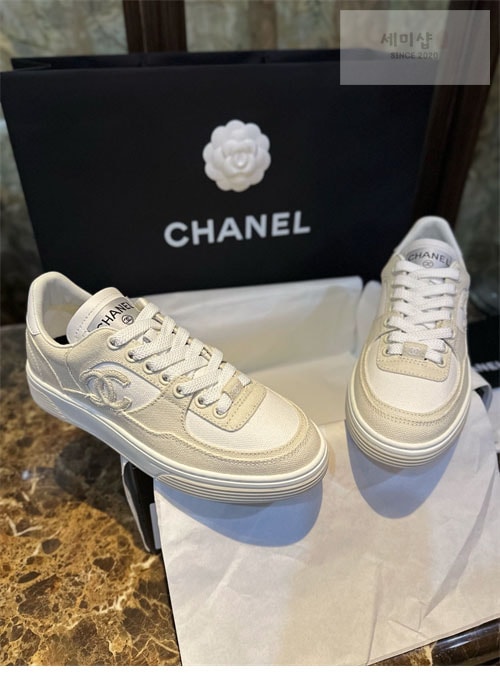C H A N E L 샤넬 24c CC로고 크루즈 테니스 스니커즈 신발 7번 이미지