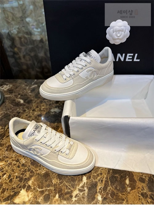 C H A N E L 샤넬 24c CC로고 크루즈 테니스 스니커즈 신발 9번 이미지