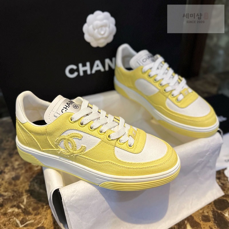 C H A N E L 샤넬 24c CC로고 크루즈 테니스 스니커즈 신발 1번 이미지