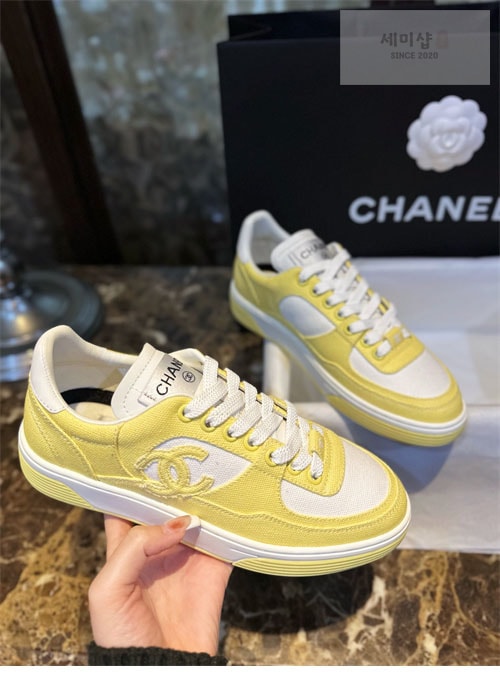 C H A N E L 샤넬 24c CC로고 크루즈 테니스 스니커즈 신발 7번 이미지