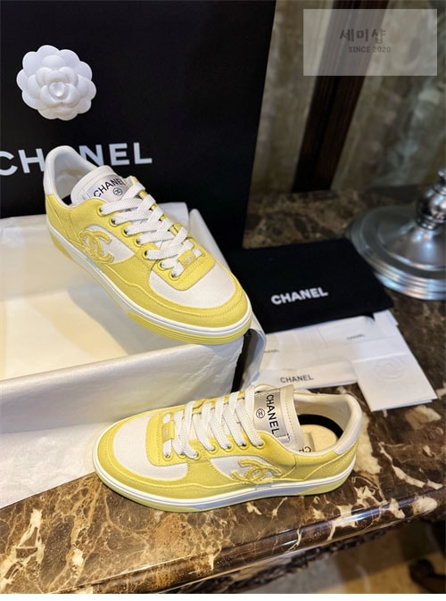 C H A N E L 샤넬 24c CC로고 크루즈 테니스 스니커즈 신발 8번 이미지