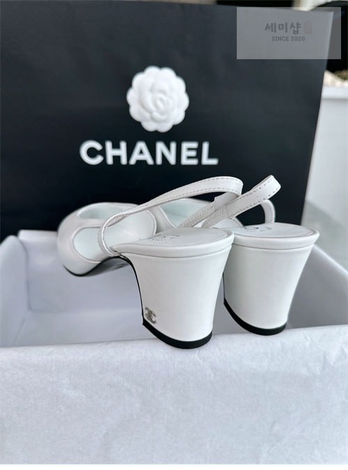 C H A N E L 샤넬 24k cc로고 램스킨 슬링백 신발 5번 이미지