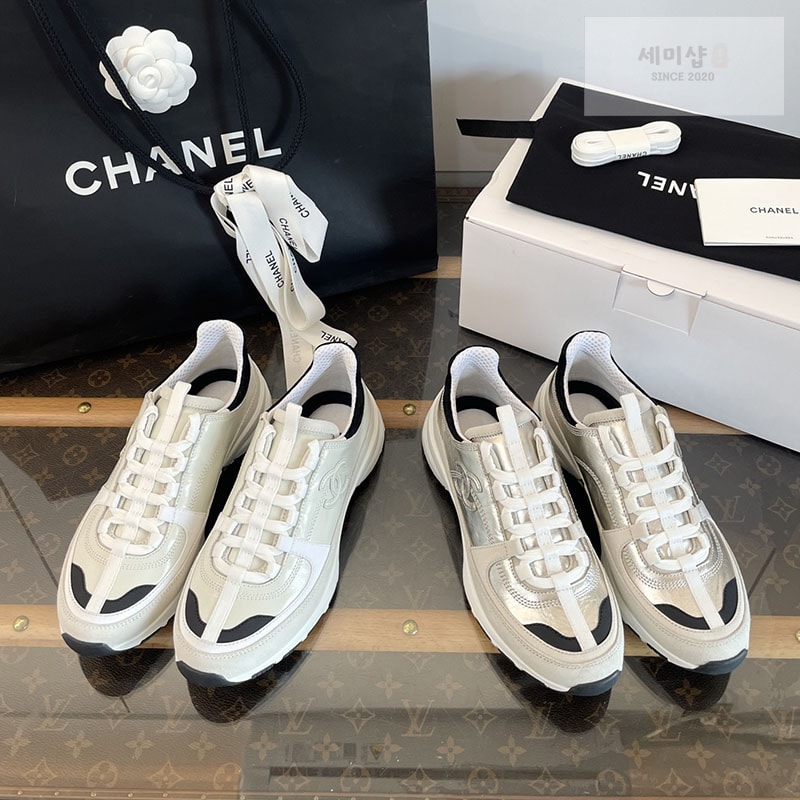 C H A N E L 샤넬 25A 믹스드파이버 스니커즈 화이트 신발 1번 이미지
