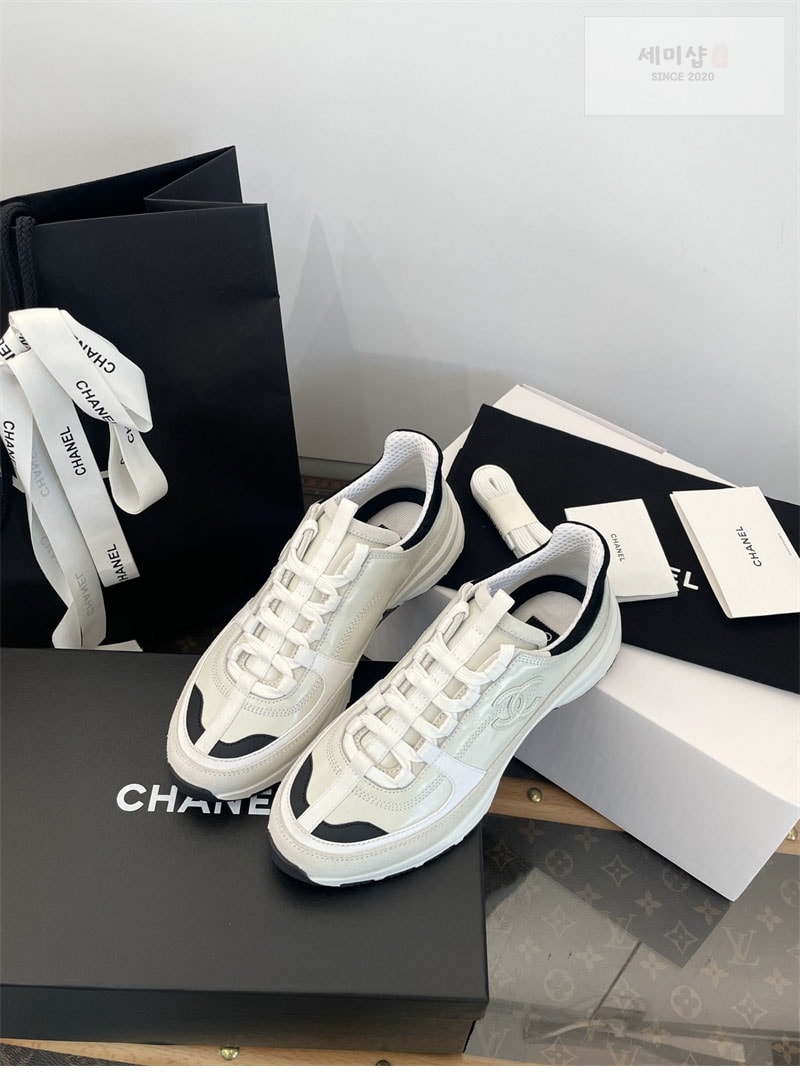 C H A N E L 샤넬 25A 믹스드파이버 스니커즈 화이트 신발 12번 이미지