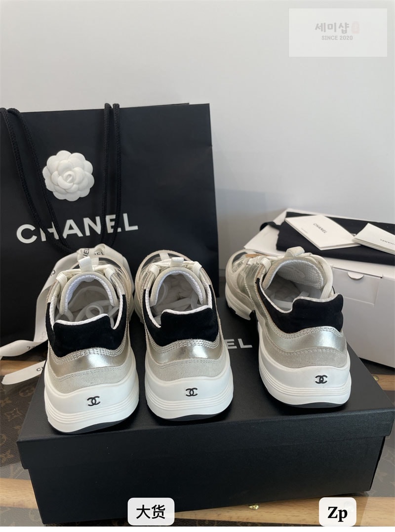 C H A N E L 샤넬 25A 믹스드파이버 스니커즈 화이트 신발 17번 이미지