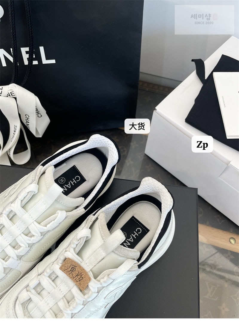 C H A N E L 샤넬 25A 믹스드파이버 스니커즈 화이트 신발 19번 이미지