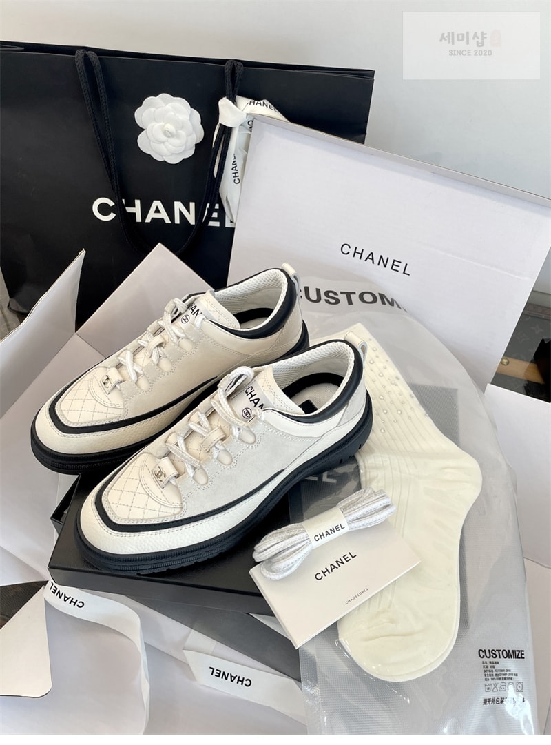 C H A N E L 샤넬 25B 퀼팅 스니커즈 블랙 신발 11번 이미지