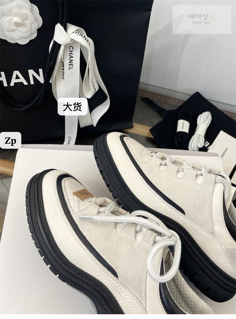 C H A N E L 샤넬 25B 퀼팅 스니커즈 블랙 신발 16번 이미지