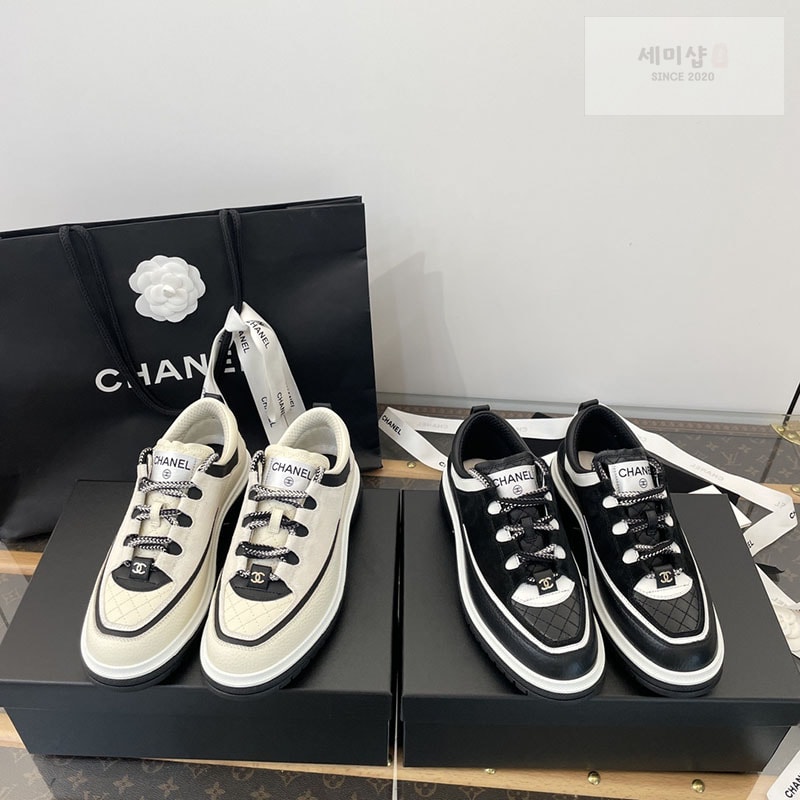 C H A N E L 샤넬 25C 믹스드파이버 스니커즈 신발 39번 이미지