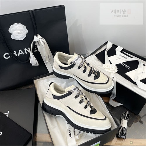 C H A N E L 샤넬 25C 믹스드파이버 스니커즈 신발 6번 이미지