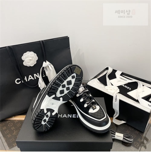 C H A N E L 샤넬 25C 믹스드파이버 스니커즈 신발 15번 이미지