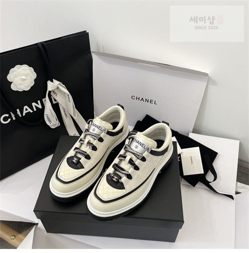 C H A N E L 샤넬 25C 믹스드파이버 스니커즈 신발 22번 이미지