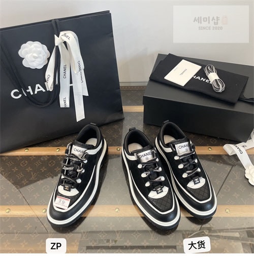 C H A N E L 샤넬 25C 믹스드파이버 스니커즈 신발 23번 이미지