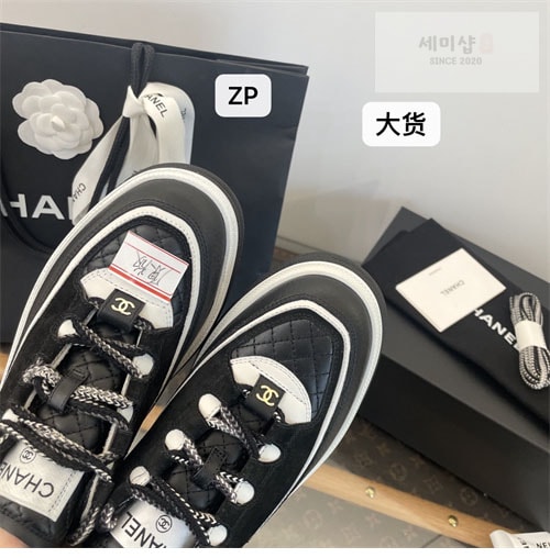 C H A N E L 샤넬 25C 믹스드파이버 스니커즈 신발 24번 이미지
