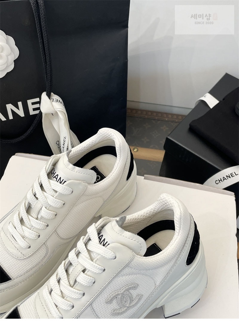 C H A N E L 샤넬 25K 믹스드 파이버 스니커즈 블랙 신발 18번 이미지