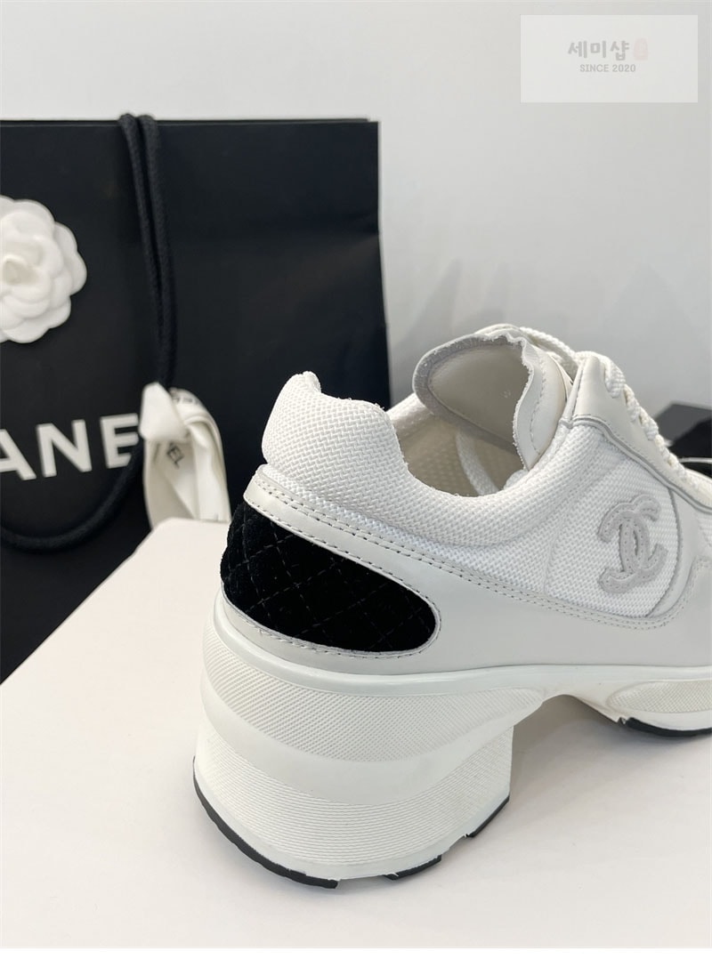C H A N E L 샤넬 25K 믹스드 파이버 스니커즈 블랙 신발 19번 이미지