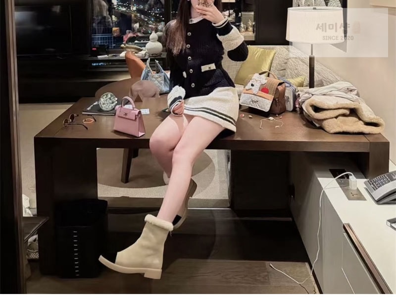 샤넬 샤넬 25K 시어링 숏 부츠 신발 9번 이미지