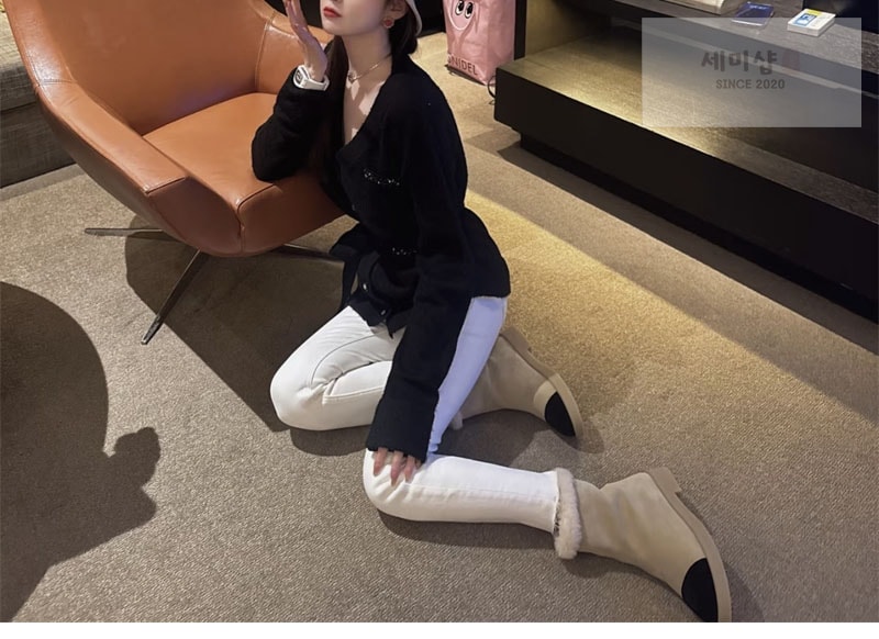 샤넬 샤넬 25K 시어링 숏 부츠 신발 22번 이미지