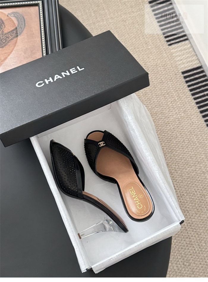 C H A N E L 샤넬 25K 오픈탑 메쉬 뮬 신발 24번 이미지