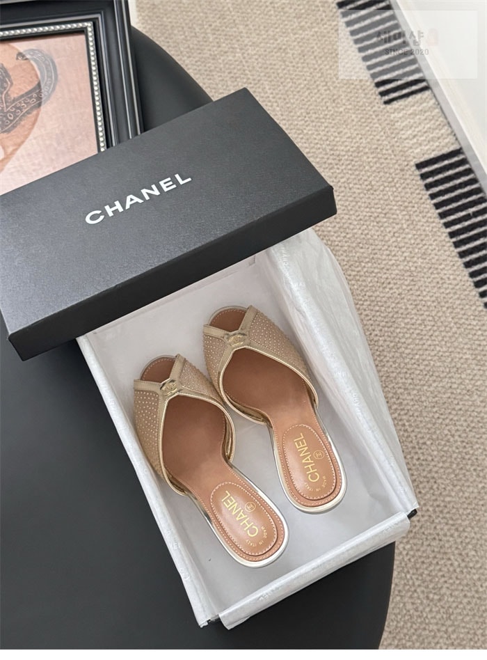 C H A N E L 샤넬 25K 오픈탑 메쉬 뮬 신발 23번 이미지