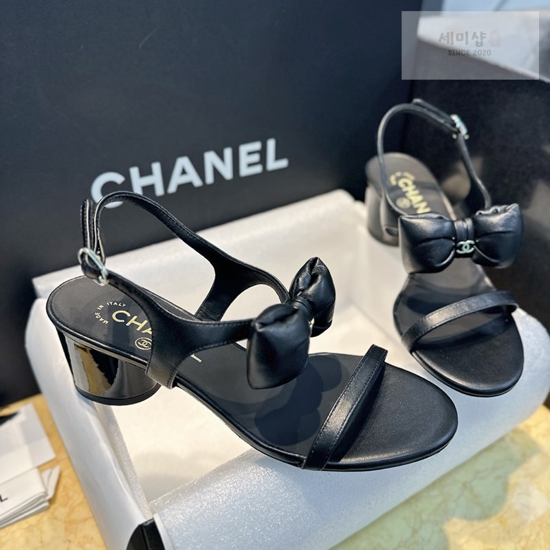 C H A N E L 샤넬 25P 리본 램스킨 샌들 신발 1번 이미지