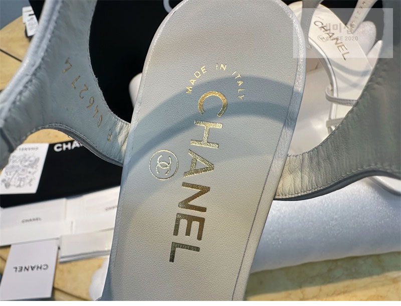 C H A N E L 샤넬 25P 미드힐 램스킨 샌들 신발 16번 이미지