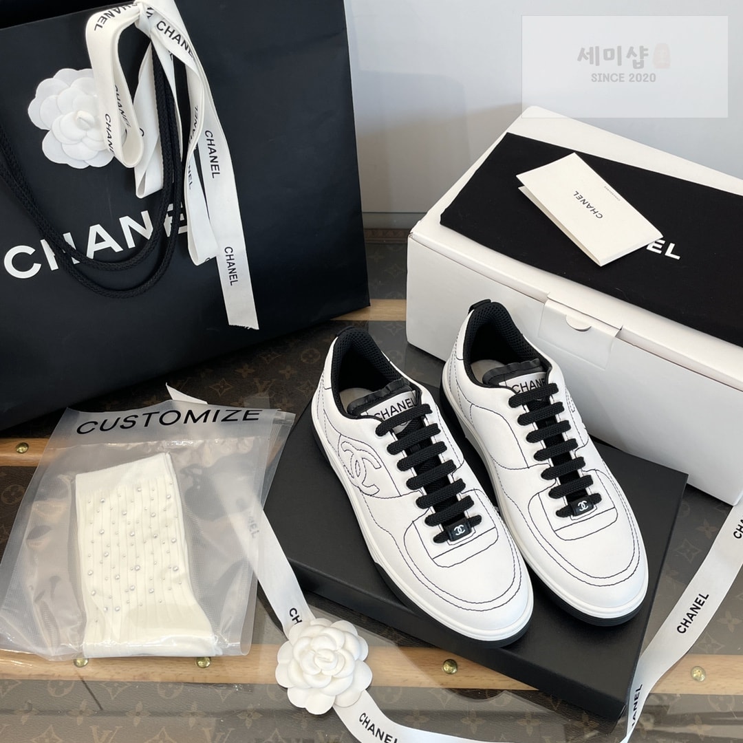 C H A N E L 샤넬 25 코튼 스니커즈 신발 3번 이미지