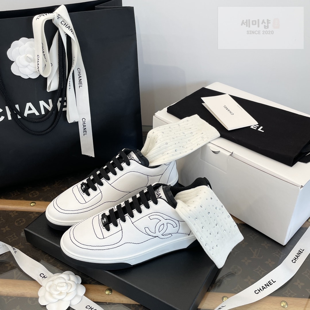 C H A N E L 샤넬 25 코튼 스니커즈 신발 16번 이미지