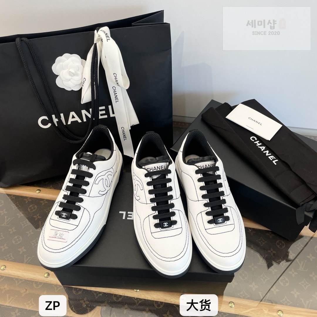 C H A N E L 샤넬 25 코튼 스니커즈 신발 10번 이미지
