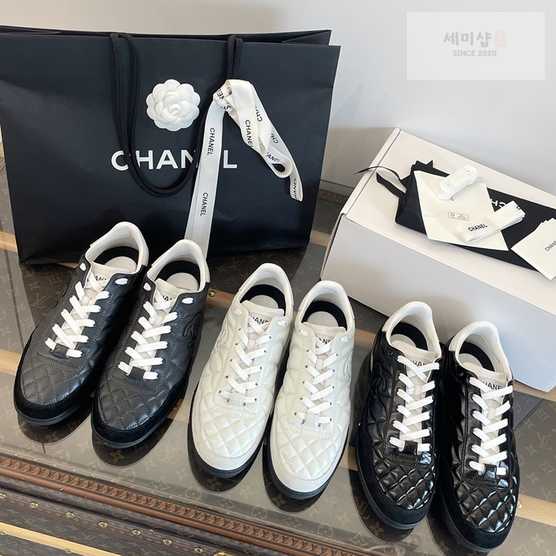 C H A N E L 샤넬 25 CC로고 스니커즈 남성용 블랙 신발 1번 이미지