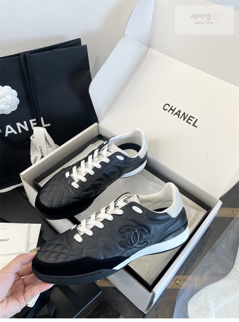 C H A N E L 샤넬 25 CC로고 스니커즈 남성용 블랙 신발 6번 이미지