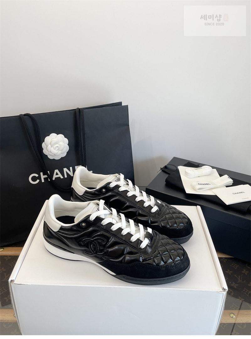 C H A N E L 샤넬 25 CC로고 스니커즈 남성용 블랙 신발 16번 이미지