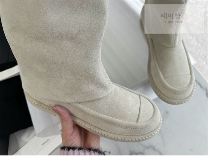 C H A N E L 샤넬 25c CC로고 스웨이드 롱 부츠 신발 14번 이미지