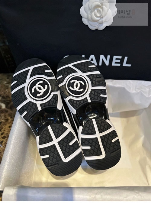 C H A N E L 샤넬 CC로고 믹스드파이브 스니커즈 블랙 신발 8번 이미지