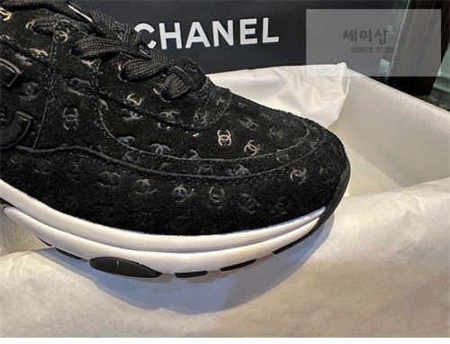 C H A N E L 샤넬 CC로고 믹스드파이브 스니커즈 블랙 신발 9번 이미지