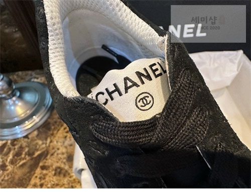 C H A N E L 샤넬 CC로고 믹스드파이브 스니커즈 블랙 신발 10번 이미지
