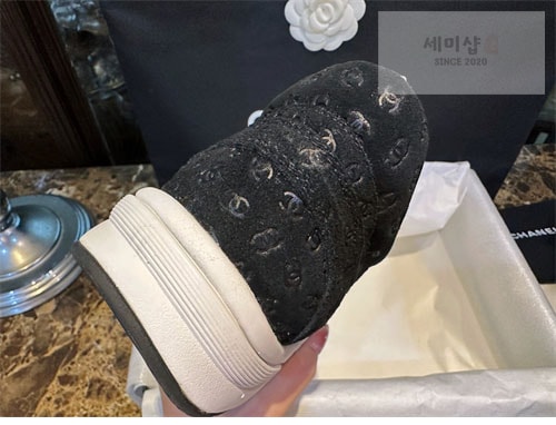 C H A N E L 샤넬 CC로고 믹스드파이브 스니커즈 블랙 신발 12번 이미지