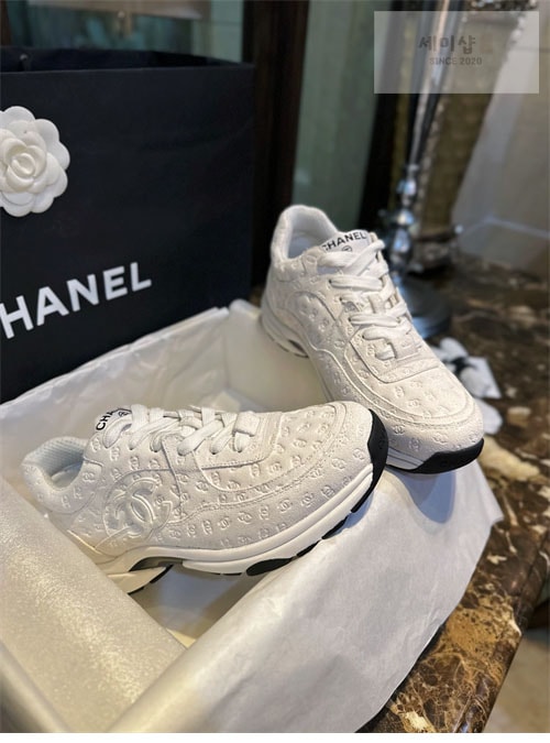 C H A N E L 샤넬 CC로고 믹스드파이브 스니커즈 화이트 신발 17번 이미지