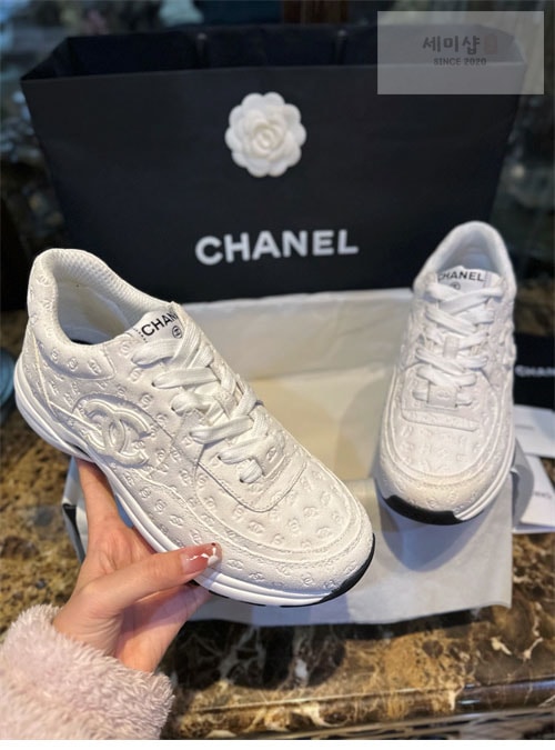 C H A N E L 샤넬 CC로고 믹스드파이브 스니커즈 화이트 신발 8번 이미지
