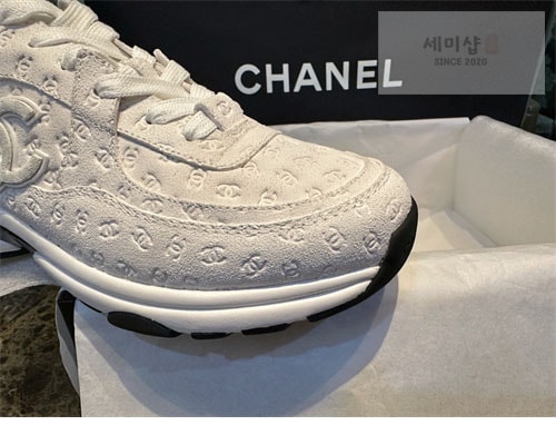C H A N E L 샤넬 CC로고 믹스드파이브 스니커즈 화이트 신발 11번 이미지