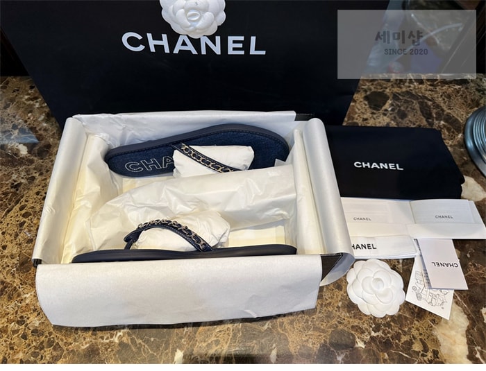 C H A N E L 샤넬 CC로고 체인 플립플랍 슬리퍼 신발 2번 이미지