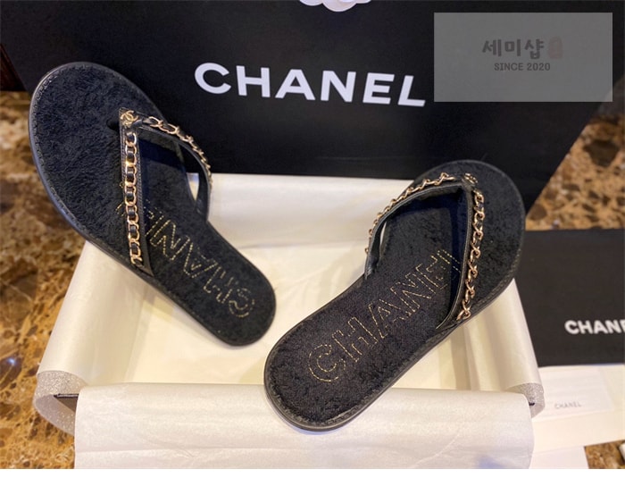 C H A N E L 샤넬 CC로고 체인 플립플랍 슬리퍼 신발 2번 이미지