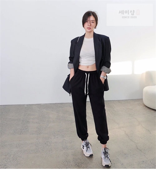C H A N E L 샤넬 CC로고 패브릭 테니스 스니커즈 신발 6번 이미지
