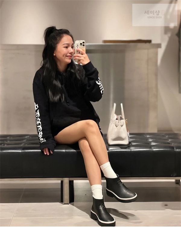 C H A N E L 샤넬 CC로고 하프 앵클 러버부츠 레인부츠 장화 신발 3번 이미지