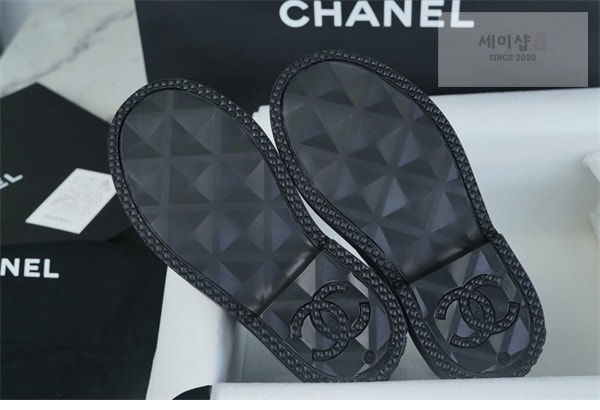 C H A N E L 샤넬 CC로고 하프 앵클 러버부츠 레인부츠 장화 신발 9번 이미지