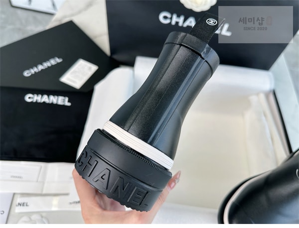 C H A N E L 샤넬 CC로고 하프 앵클 러버부츠 레인부츠 장화 신발 13번 이미지